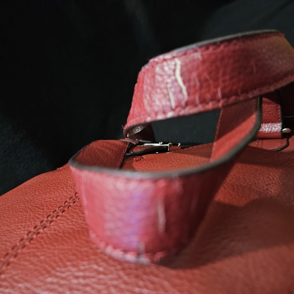 Tignanello Dark Red Leather Shoulder Bag - Picture 12 of 16